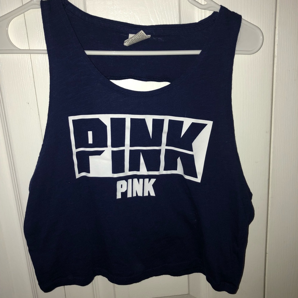 PINK Cropped Muscle Tank